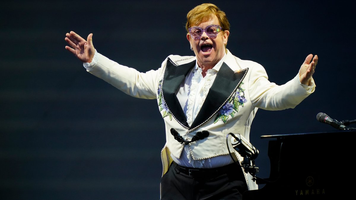 Elton John Participating in White Residence South Lawn as Part of Farewell Tour