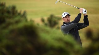 Henrik Stenson of Sweden plays his second shot on the fourth hole during Day Two of The 150th Open at St Andrews Old Course on July 15, 2022 in St Andrews, Scotland.