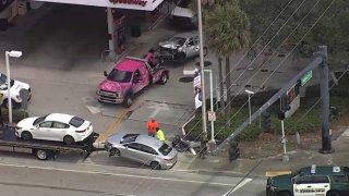 Scene of a hit-and-run in Tamarac that left four people hospitalized on Aug. 12, 2022.