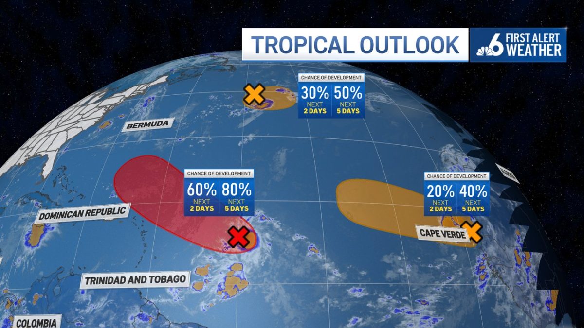 3 Areas Being Watched in Atlantic With None Expected to Make Landfall in U.S.