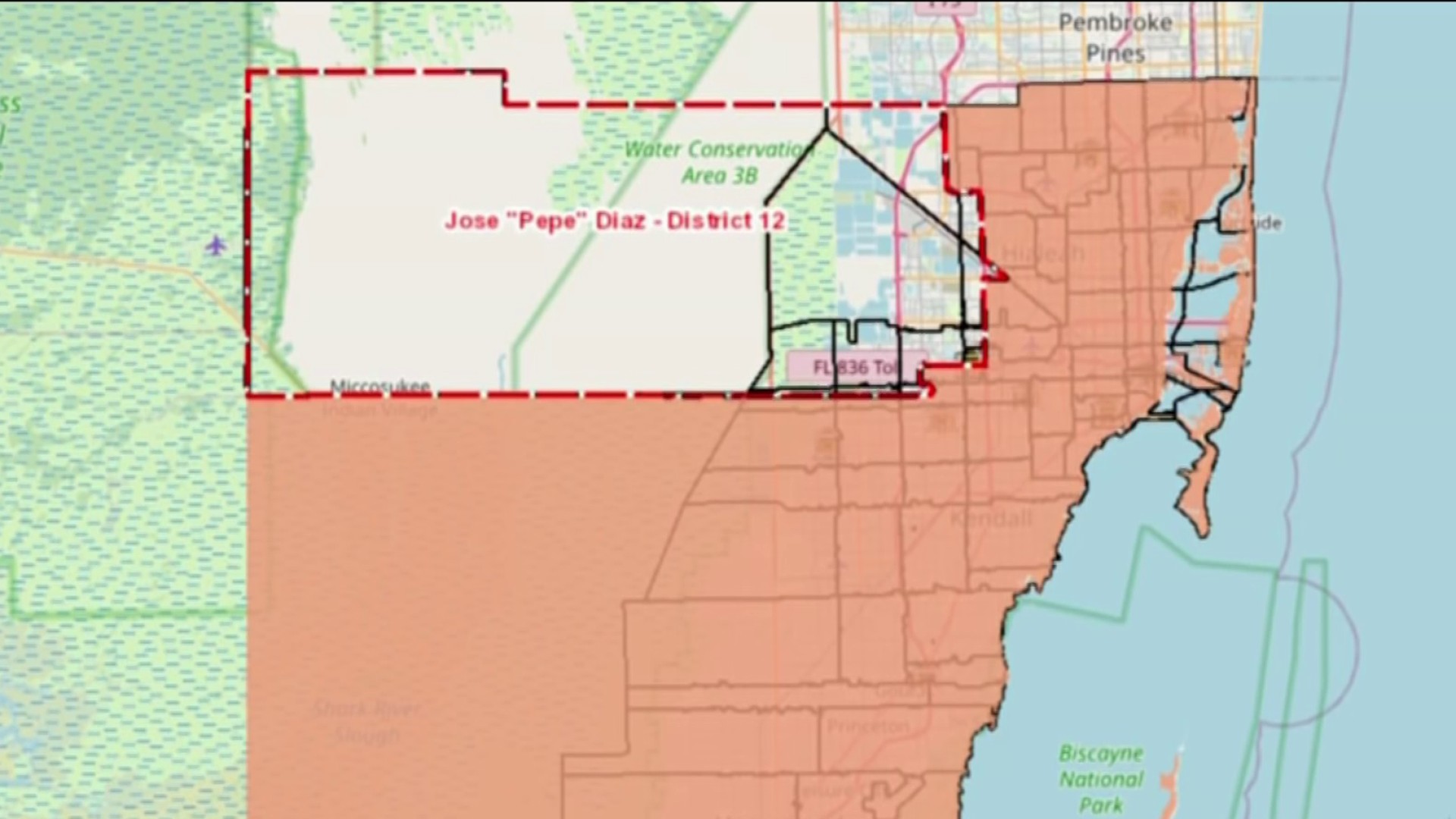 Classic USGS Perrine Florida 7.5'x7.5' Topo Map, image size:1920x1080
