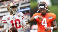 Report: Browns to Consider Garoppolo Trade If Watson's Suspension Increases
