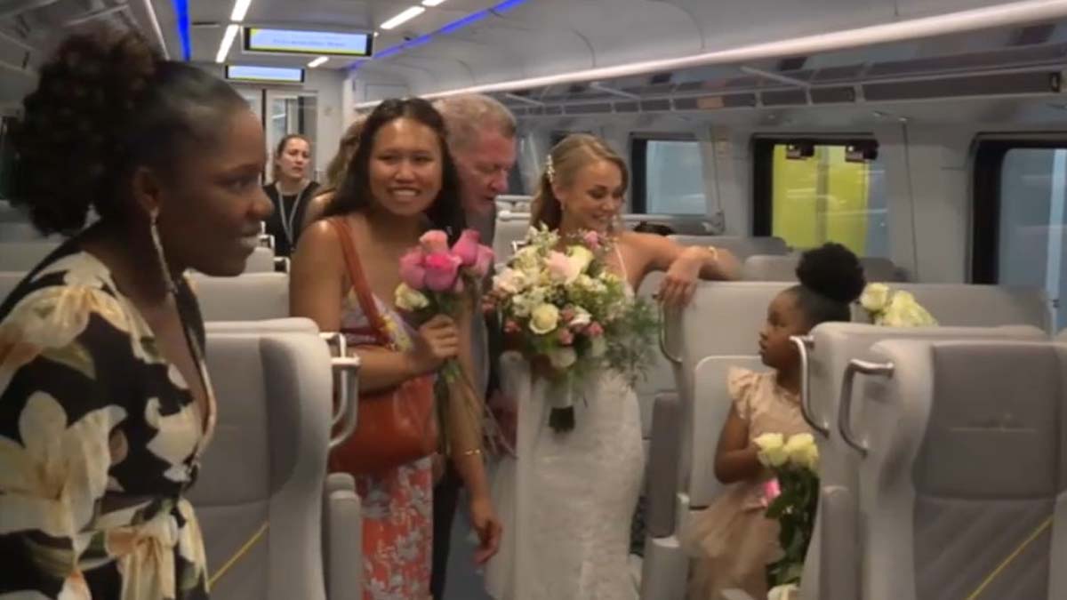 South Florida Couple Holds Wedding Ceremony on Brightline Train