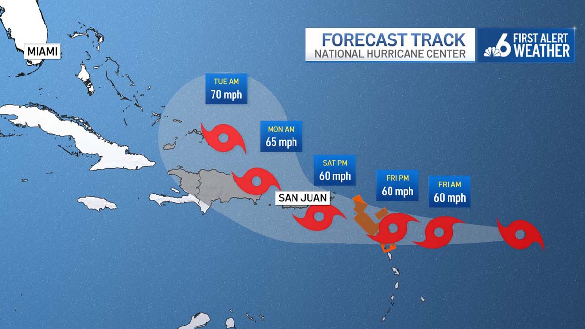 Tropical Storm Watches Issued for Puerto Rico and Virgin Islands for Fiona