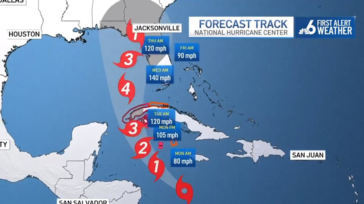 Ian Expected to Become Hurricane Sunday, Portions of Florida Remain in Cone of Concern