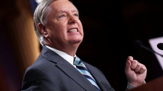 U.S. Sen. Lindsey Graham speaks at a press conference at the U.S. Capitol on August 05, 2022 in Washington, DC.