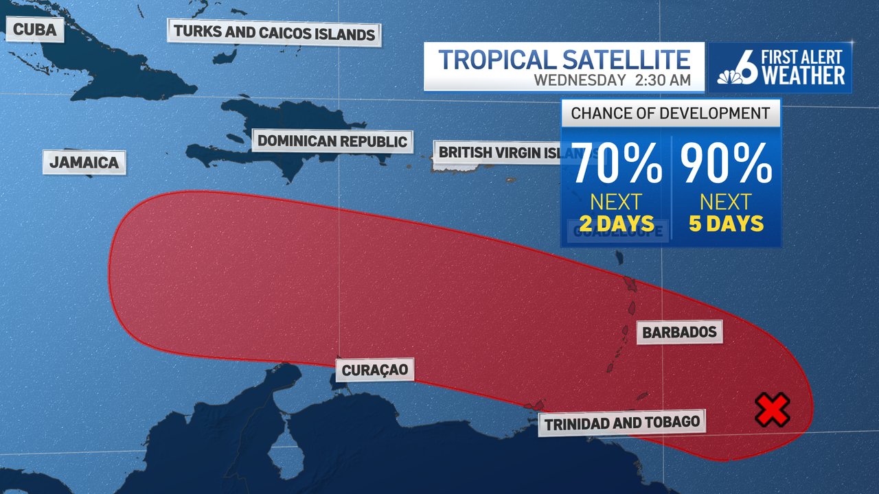 Wave Pushing Across Caribbean Being Watched for Possible Impact to Florida, Gulf