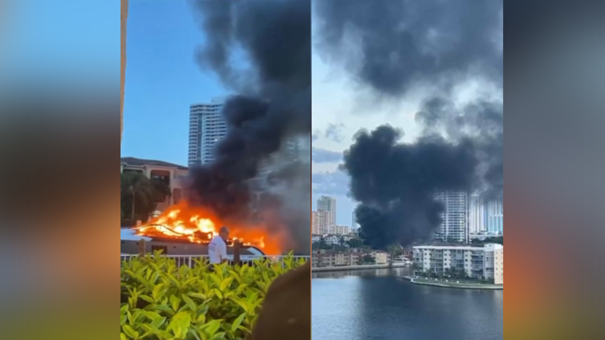 Fire Severely Burns Man, Destroys Yacht in Aventura