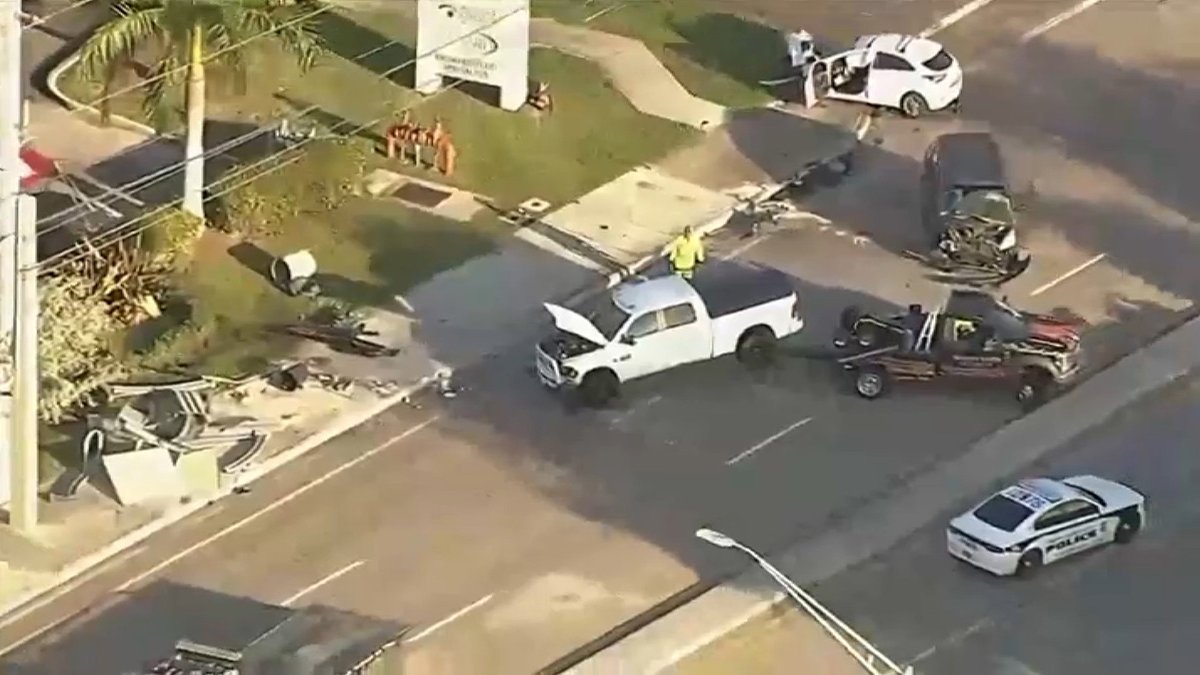 5 Injured After Crash at Bus Stop in Fort Lauderdale NBC 6 South Florida