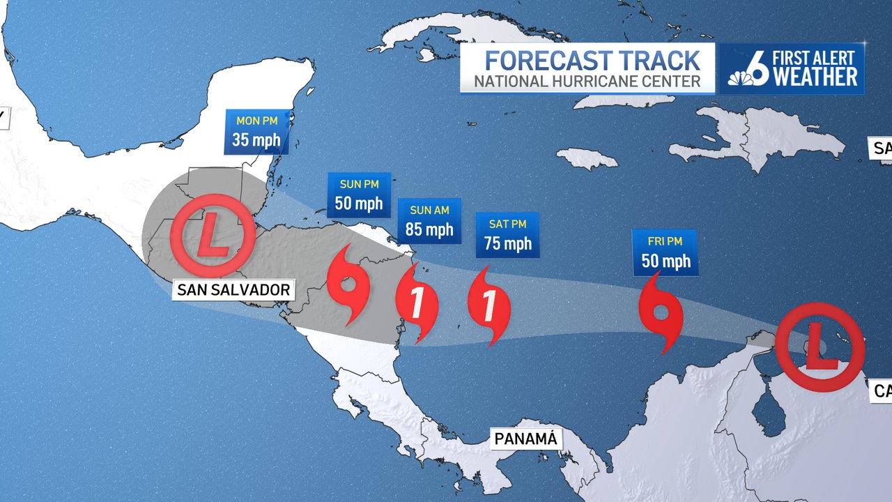 Tropical Depression 13 Could Become Next Hurricane During Approach Toward Nicaragua