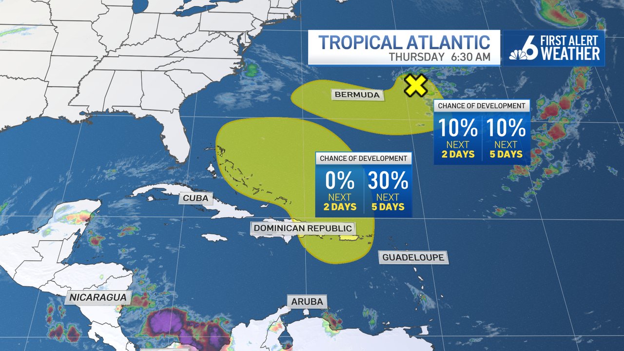Two Areas in Atlantic Being Watched; One Potentially Bringing Rain to Florida Next Week