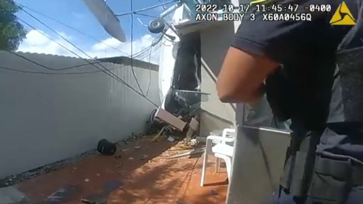 Dramatic New Video Shows Miramar Police Responding to Fatal Plane Crash