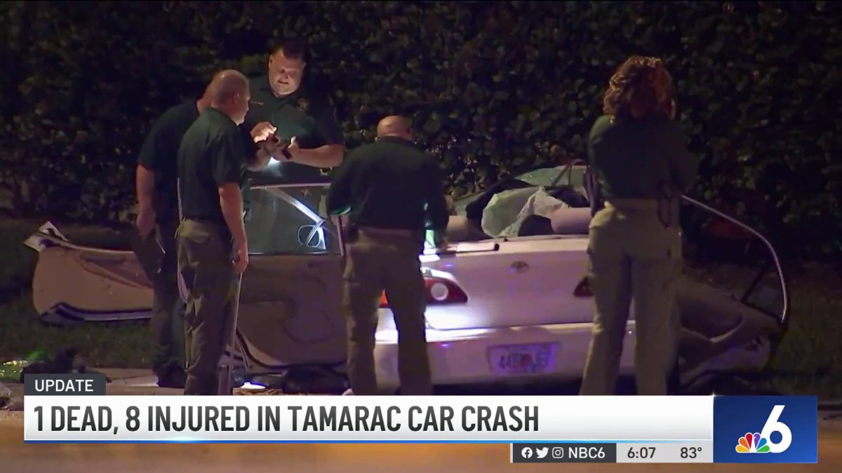 1 Dead, 8 Injured in Tamarac Car Crash – NBC 6 South Florida