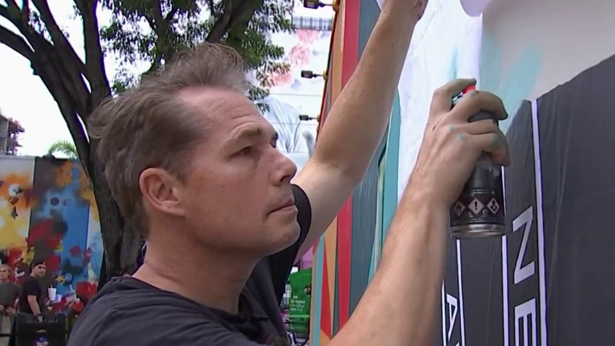 Artist Shepard Fairey Is Back to Paint New Mural on Wynwood Walls NBC