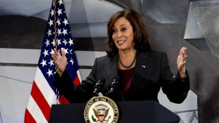 Kamala Harris giving inflation speech in Boston, Mass.