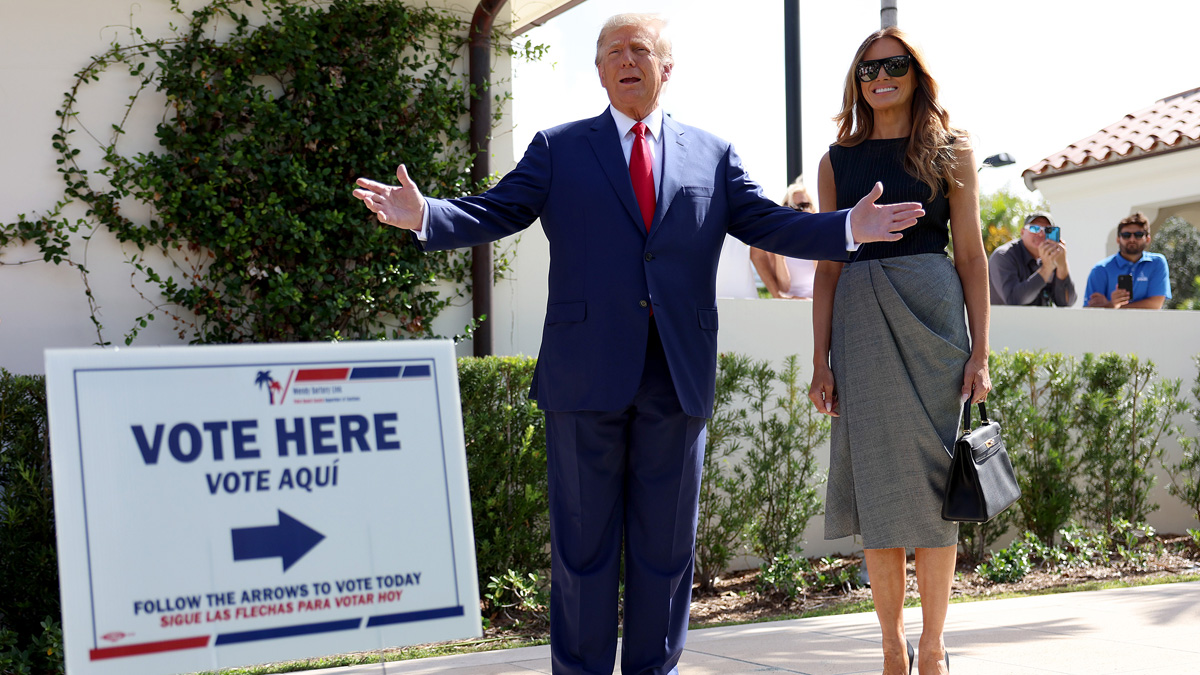 Former President Donald Trump Votes in Palm Beach