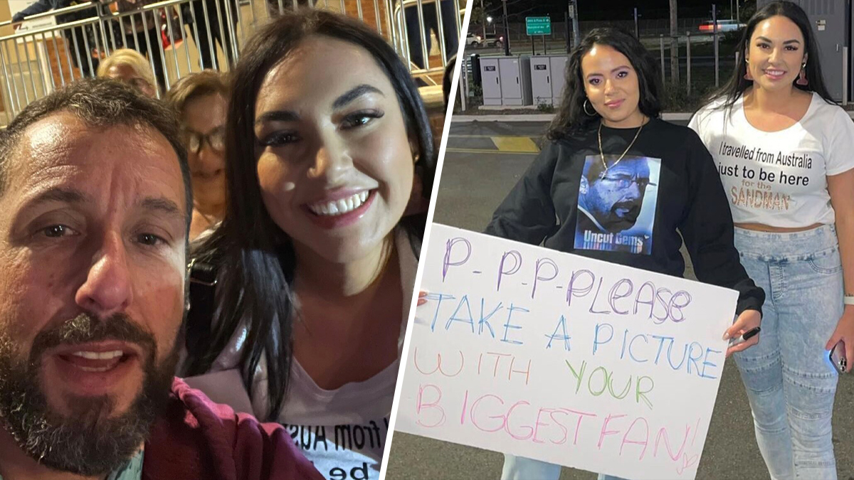 Adam Sandler Makes Time For Enthusiast Who Flew From Australia to See New York Present Adam Sandler Makes Time For Enthusiast Who Flew From Australia to See New York Present