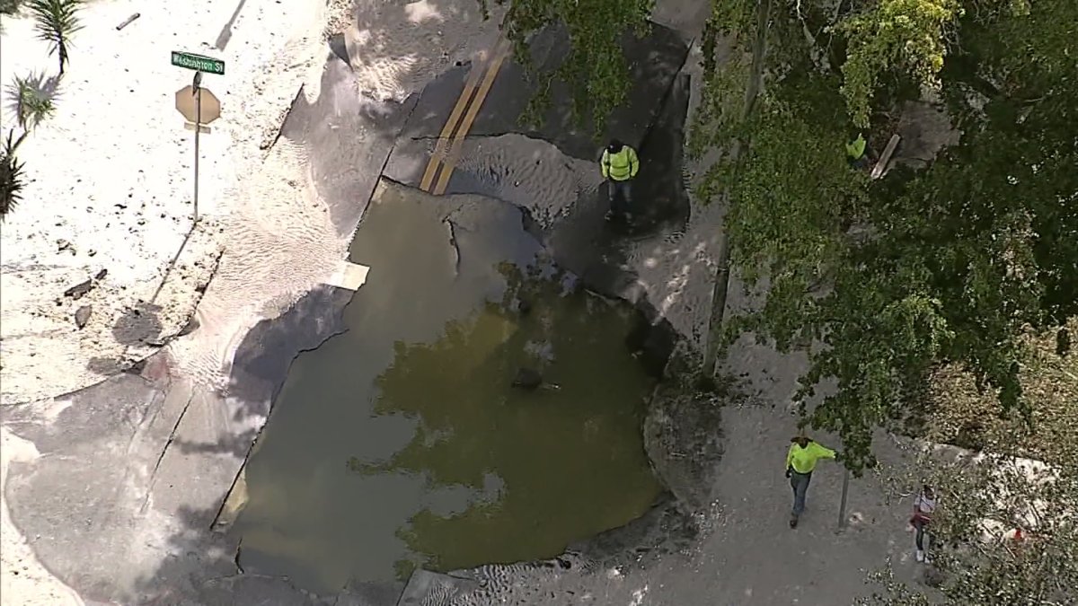 Water Main Break Floods Streets in Hollywood NBC 6 South Florida