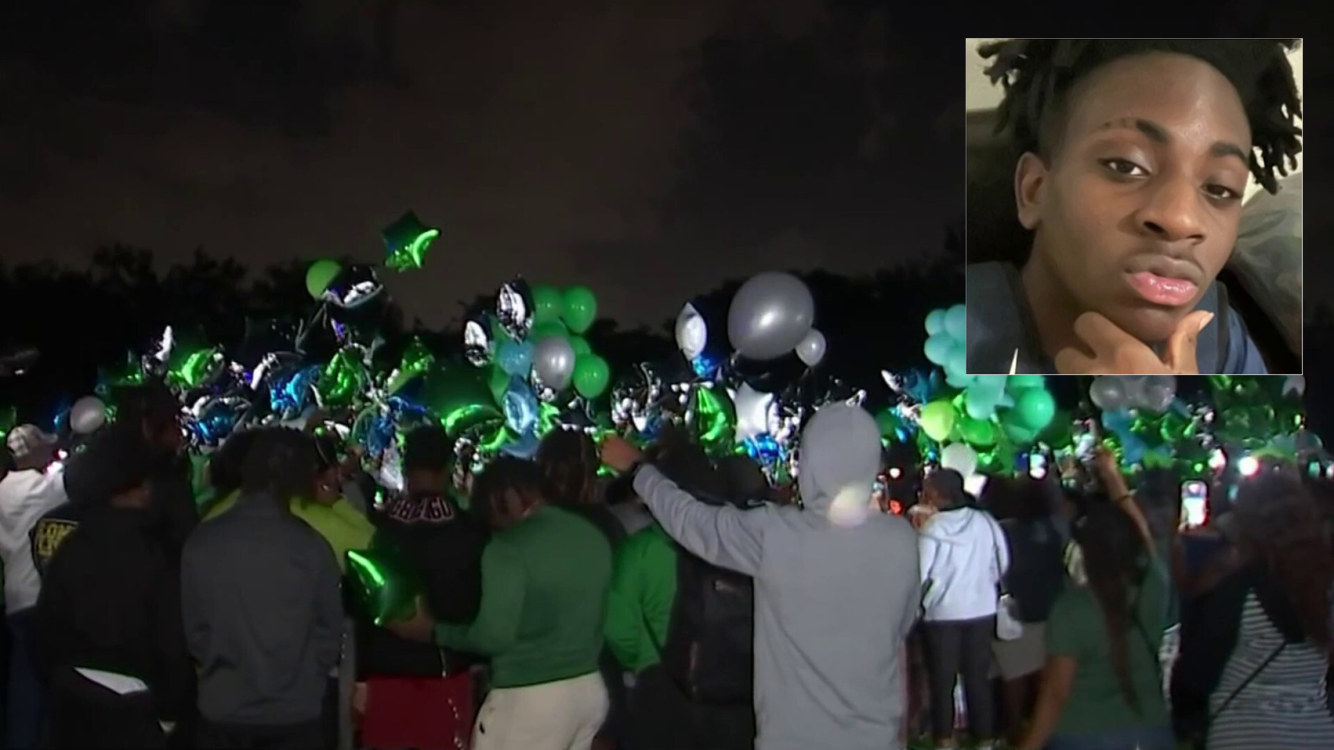 Loved Ones Gather for Vigil Honoring North Miami High School Football Player Killed in Shooting