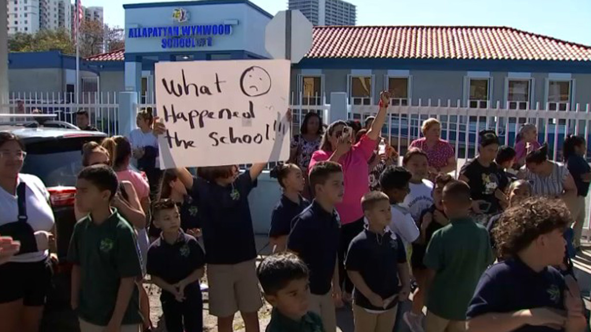 Parents Dropping Off Students Find Private Elementary School in Miami Closed