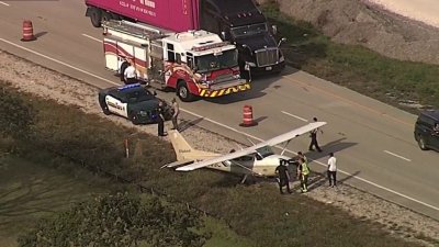 Small Plane Makes Emergency Landing on Roadway in Western Broward