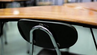 A student desk and chair