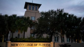 SARASOTA, FL – JANUARY 19: A view of the campus of New College of Florida in Sarasota, Fla. on Thursday, January 19, 2023. Florida Gov. Ron DeSantis announced the appointment of six conservatives the schools board of trustees on Jan. 6. (Thomas Simonetti for The Washington Post via Getty Images)