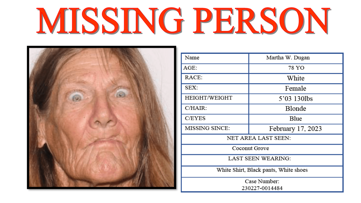 Miami Police Searching For Missing 78 Year Old Woman Nbc 6 South Florida