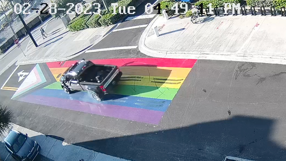 Fort Lauderdale Police Searching for Driver Who Defaced Pride Flag
