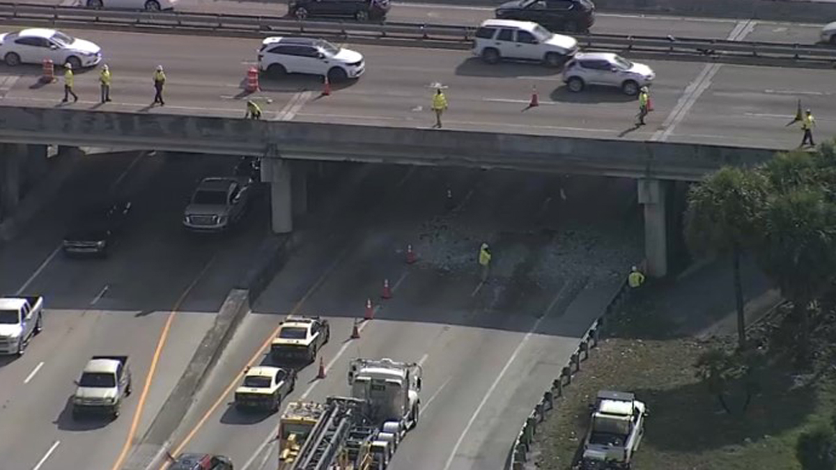 Part of 826 Westbound Closed After Truck Reportedly Hits Overpass – NBC ...