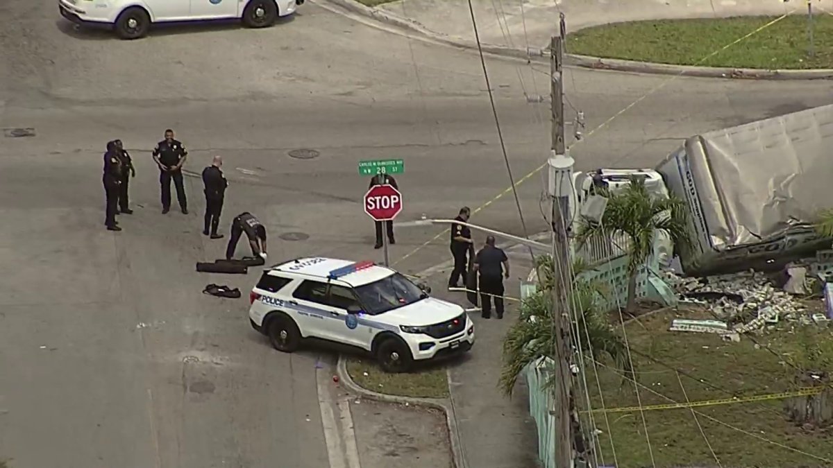 Scene of Crash Involving Miami Police – NBC 6 South Florida