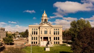 Wyoming State Capitol. (Photo by: Visions of America/Universal Images Group via Getty Images)