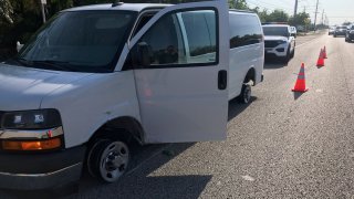 man who said he’d been smoking meth before he was spotted driving a stolen van tried to flee from deputies in the Florida Keys even after the tires had been spiked and the van was down to its rims, officials said.