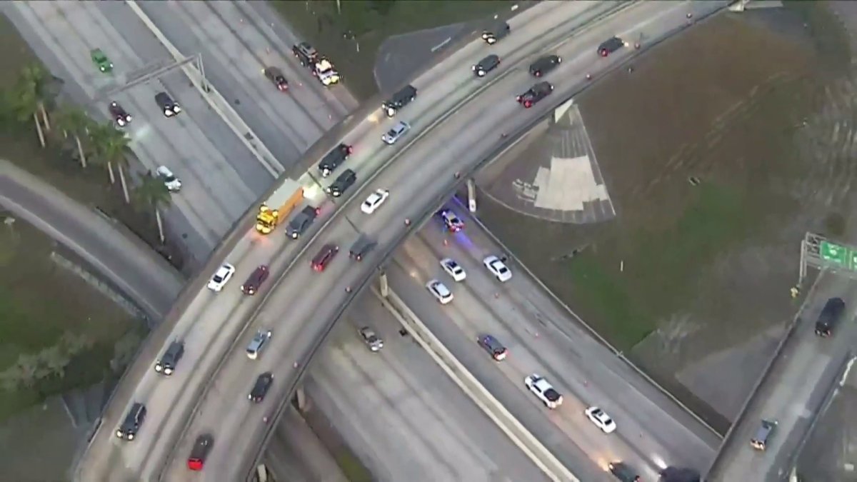 SUV Shot 15 Times, Crashes Into Tree on I-95 – NBC 6 South Florida