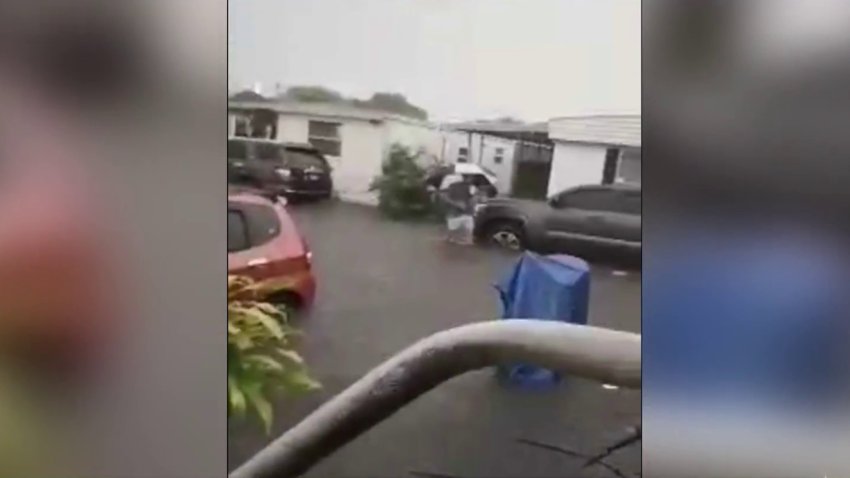 Hallandale Beach Neighborhood Flooded by Wednesday's Massive Storms