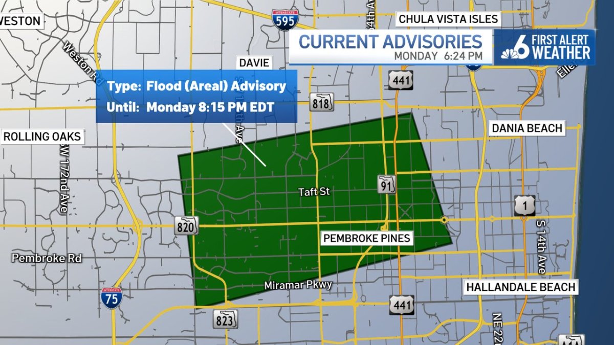Flood Advisory Issued for Portion of Miami-Dade, Broward: Track Rain on ...