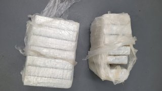 A large bundle of cocaine worth hundreds of thousands of dollars was found floating in the Florida Keys, authorities said.