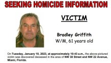 The police flyer for Bradley Griffith