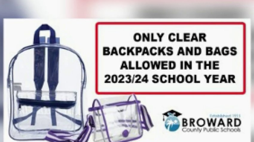 Broward County Public Schools to Only Allow Clear Backpacks Next School Year