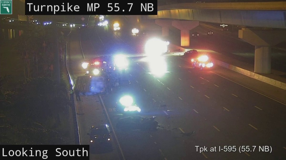 Crash Closes Lanes Of Turnpike In Broward Nbc 6 South Florida 