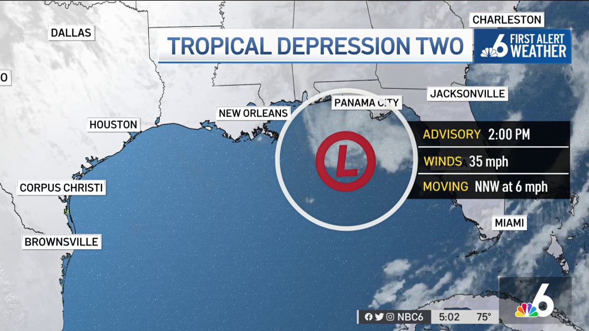 Tropical Depression 2 Forms in the Gulf of Mexico NBC 6 South Florida