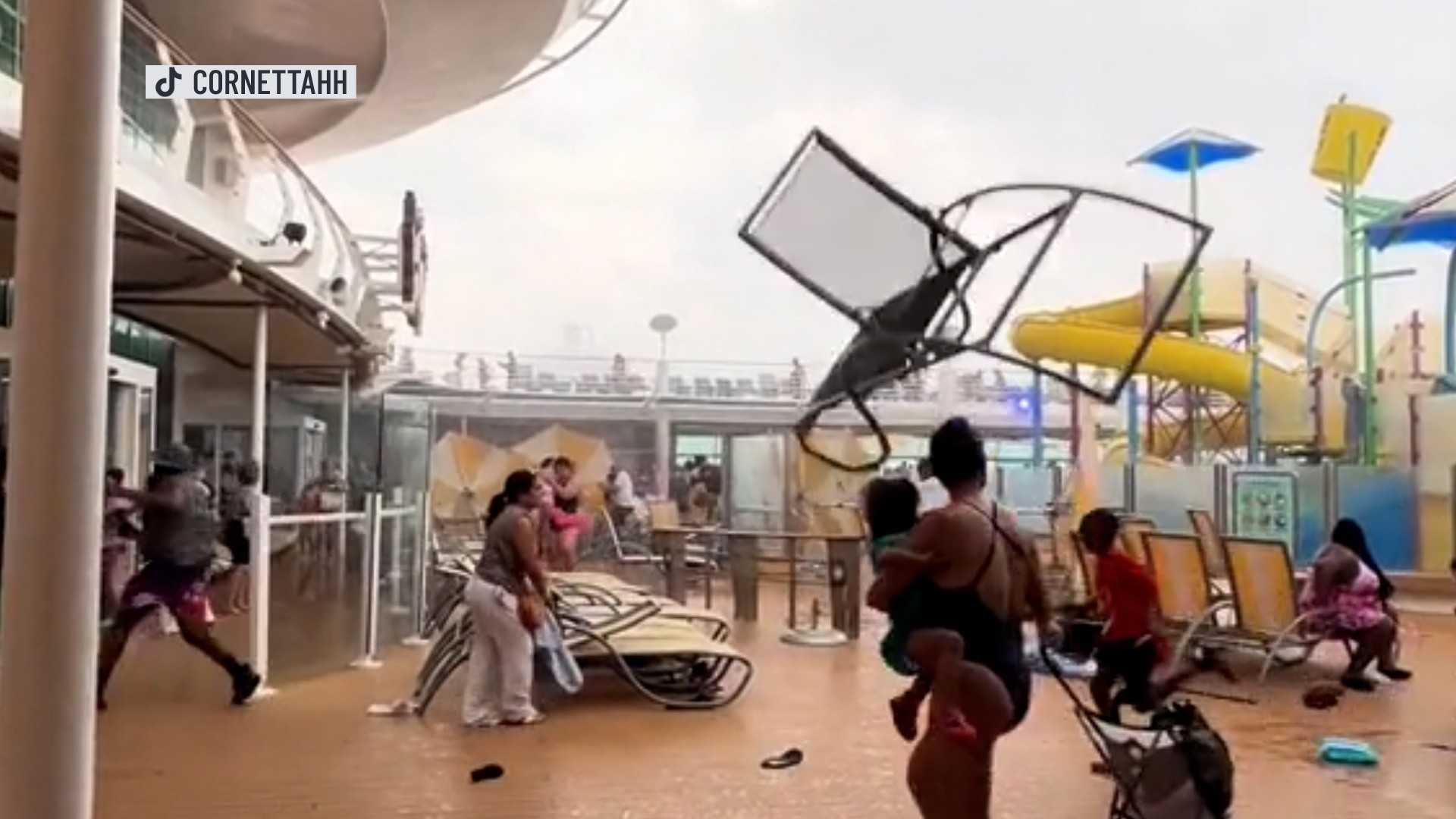 Videos capture terrifying moments of Royal Caribbean cruise caught in bad weather