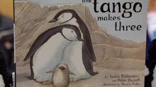 Some students in Lake County, Fla., are prohibited from getting access to  the 2005 children’s book “And Tango Makes Three.”