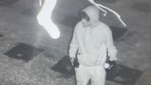 Surveillance image showing the alleged vandal at Caballero Rivero Cemetery back in June