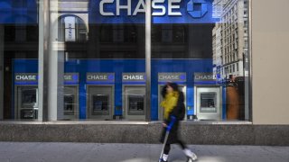 A view from the branch of Chase after They announced theirshutting down 24-hour access to some of its ATMs in New York City, United States on January 24, 2023.