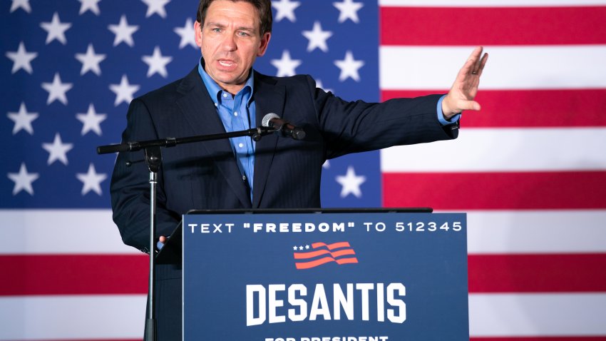 Presidential candidate and Florida Governor Ron DeSantis speaks to a crowd on June 2, 2023 in Gilbert, South Carolina.