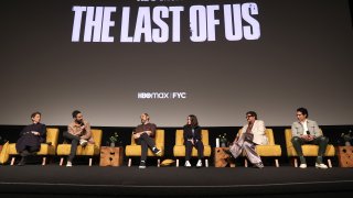 LOS ANGELES, CALIFORNIA – APRIL 28: (L-R) Carolyn Strauss, Neil Druckmann, Craig Mazin, Bella Ramsey, Pedro Pascal and Gabriel Luna attend the Los Angeles FYC Event for HBO Original Series’ “The Last Of Us” at the Directors Guild Of America on April 28, 2023 in Los Angeles, California. (Photo by FilmMagic/FilmMagic for HBO)