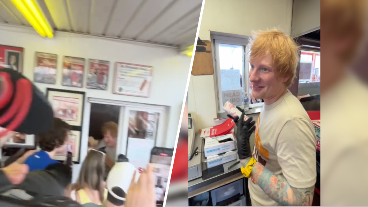 Ed Sheeran Surprises Followers When Working at Cheesesteak Restaurant in Philadelphia