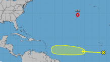 Tropical Storm Don and a disturbance that has a low chance of development.