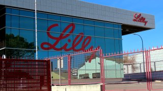 Eli Lilly and Company, Pharmaceutical company headquarters in Alcobendas, Madrid, Spain.